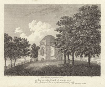 Robert Bloomfield, dichter: De Tempel in Euston Park (gravure) door James Storer