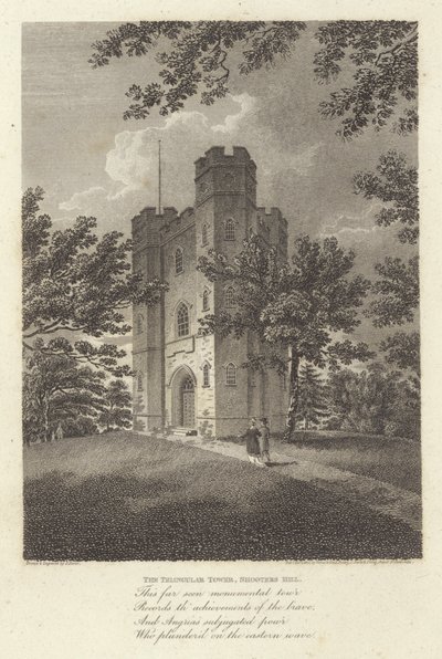 Robert Bloomfield, dichter: De Driehoekige Toren, Shooters Hill door James Storer