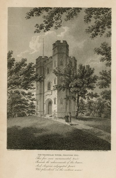 De Driehoekige Toren op Shooters Hill door James Storer