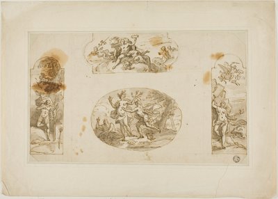 Vier klassieke scènes voor overuren door James Thornhill