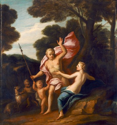 Venus en Adonis c.1705 door James Thornhill