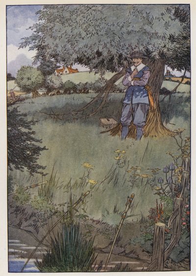 Illustratie voor The Compleat Angler door Izaak Walton door James Thorpe