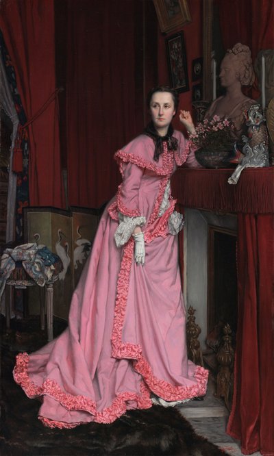 Portret van Markiezin van Miramon, geboren Thérèse Feuillant door James Tissot