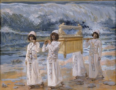 De ark gaat de Jordaan over door James Tissot