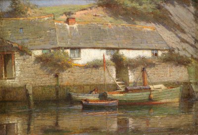 Een Huisje aan de Rivier door James Valentine Jelley