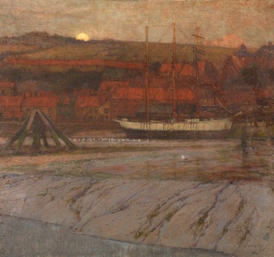 Laag tij op de Esk, nabij Whitby door James Valentine Jelley