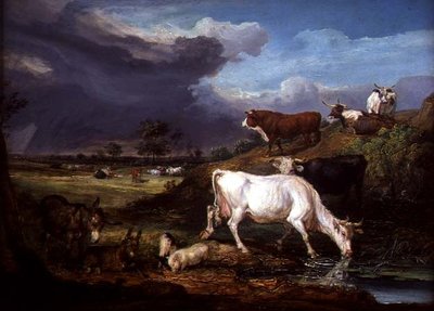 Vee, Ezels en Varkens bij een Poel door James Ward