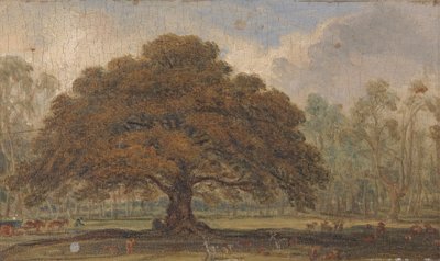 Landschap met Herten onder 