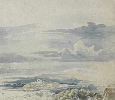 Landschap met een Kasteel op een Heuvel door James Ward