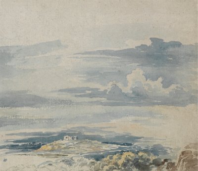 Landschap met een Kasteel op een Heuvel door James Ward