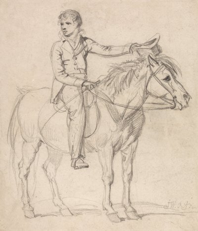 Lord Stanhope (de latere graaf van Chesterfield) als jongen, rijdend op een pony door James Ward