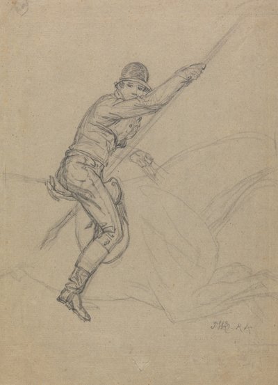 Sir Charles Blunt (b.1775) jaagt op het zwijn en ontsnapt aan de tijger: een studie voor een van een set van vier schilderijen gemaakt in 1815 door James Ward