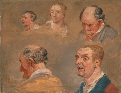 Studies van Jacky Turner en de tuinman van dominee Charles Hope door James Ward