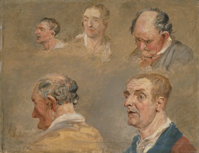 Studies van Jacky Turner en de tuinman van dominee Charles Hope door James Ward