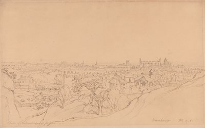 Studie voor het uitzicht op Cambridge vanaf Castle Hill door James Ward