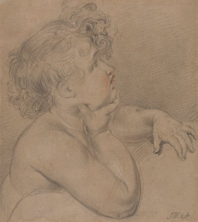 Studie uit de Natuur, Een van de Kinderen van Liefdadigheid voor het Grote Schilderij van de Waterloo Allegorie door James Ward