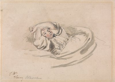 De zoon van de kunstenaar, Henry, slapend door James Ward