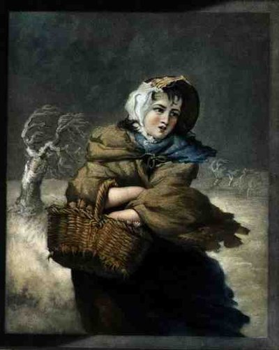 Winter, gegraveerd door de kunstenaar, uitgegeven ca. 1805 door James Ward