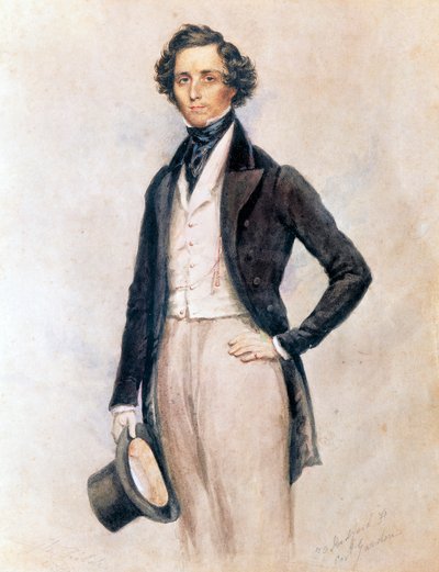 Portret van Felix Mendelssohn Bartholdy door James Warren (after) Childe