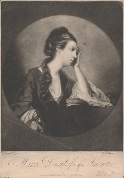 Mary Bertie (geboren Panton) Hertogin van Ancaster en Kesteven door James Watson