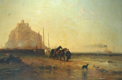 Avond bij St. Michaels Mount, 1855 door James Webb