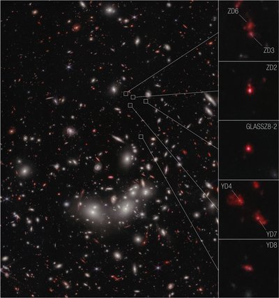 Galaxie Protocluster (NIRCam Beeld) door James Webb Space Telescope (NASA)