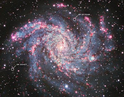 NGC 6946 (Kitt Peak Nationaal Observatorium) door James Webb Space Telescope (NASA)