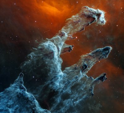 De Zuilen van de Schepping (Webb MIRI Beeld) door James Webb Space Telescope (NASA)