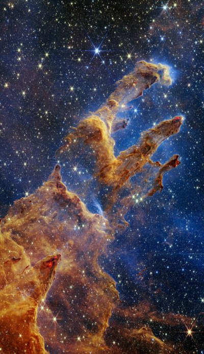 De Zuilen van de Schepping (Webb NIRCam Beeld) door James Webb Space Telescope (NASA)
