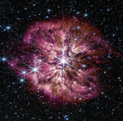 WR 124 (NIRCam en MIRI Composietbeeld) door James Webb Space Telescope (NASA)