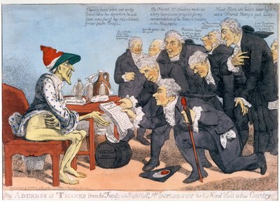 Een dankwoord van de faculteit aan de geachte heer Influenzy voor zijn vriendelijke bezoek aan het land, 1803 door James West