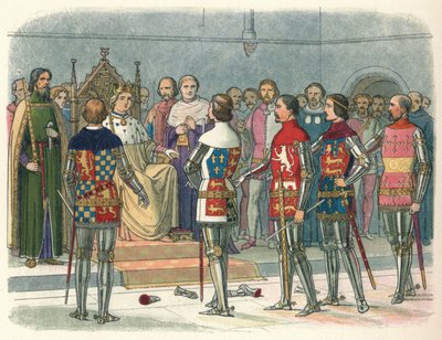 Arundel, Gloucester, Nottingham, Derby en Warwick, voor de koning, 1387 1864 door James William Edmund Doyle