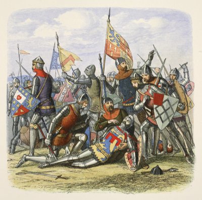 Dood van Hotspur, Sir Henry Percy, uit A Chronicle of England BC 55 to AD 1485, uitgegeven Londen, 1863 door James William Edmund Doyle