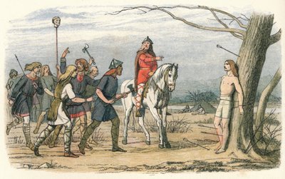 Edmund, koning van Oost-Anglia, gedood door de Denen, 9e eeuw 1864 door James William Edmund Doyle