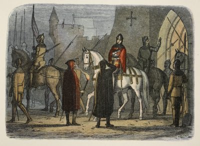 Henry V marcheert tegen de Lollards, uit A Chronicle of England BC 55 to AD 1485, pub. London, 1863 door James William Edmund Doyle