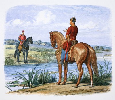 Hendrik van Anjou en Stephen overleggen over de Theems, 1153 door James William Edmund Doyle