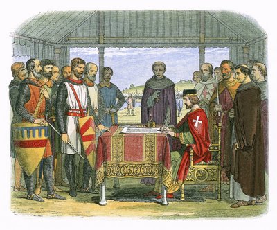 Koning Jan ondertekent de Grote Oorkonde door James William Edmund Doyle