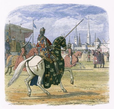 Koning Richard II stopt het duel tussen Hereford en Norfolk door James William Edmund Doyle