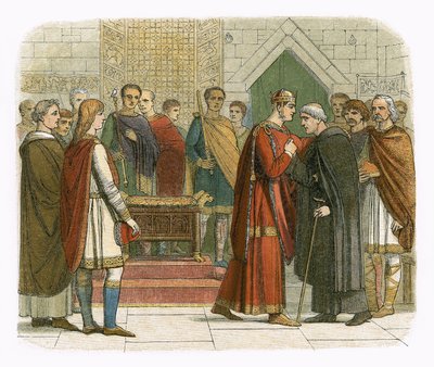 Koning Willem I brengt een bezoek aan de Engelse leiders door James William Edmund Doyle
