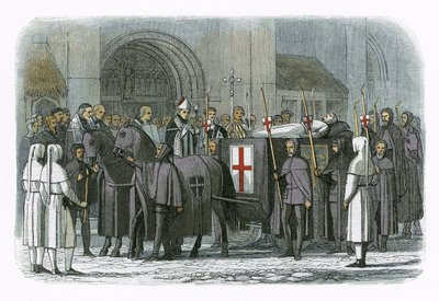 Het lichaam van koning Richard II naar de kathedraal van St. Paul gebracht door James William Edmund Doyle