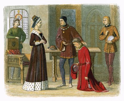 De graaf van Warwick onderwerpt zich aan koningin Margaret door James William Edmund Doyle