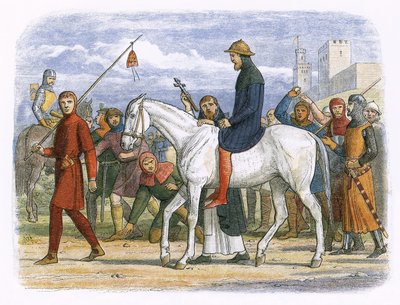 Thomas, Graaf van Lancaster, wordt naar de executie geleid door James William Edmund Doyle