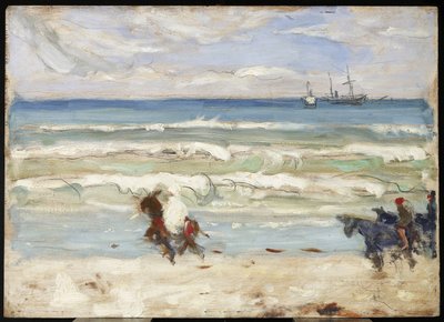 Strandscène, Tanger, ca. 1911 door James Wilson Morrice