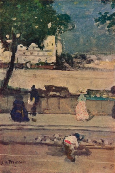 Quai Des Grands Augustins, Parijs, 19e eeuw door James Wilson Morrice
