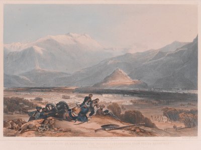 Uitzicht op Bala Hissai en de stad Kabul, met de Britse kantonnementen vanaf de Ba Marco-heuvel door James after Rattray
