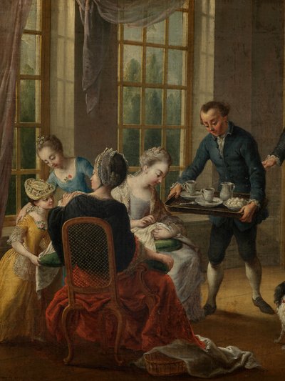 Detail van Afternoon Tea door Jan Anton Garemyn