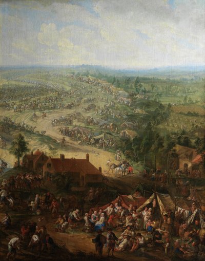 Detail van het graven van het Gentse kanaal door Jan Anton Garemyn