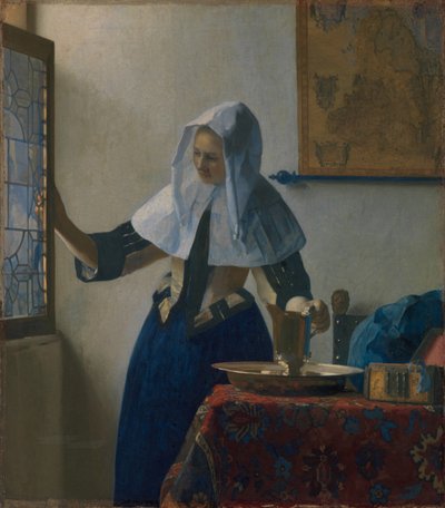 Jonge Vrouw met een Waterkan door Johannes Vermeer