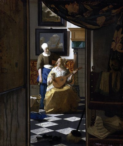 De liefdesbrief, ca. 1669-70 door Johannes Vermeer