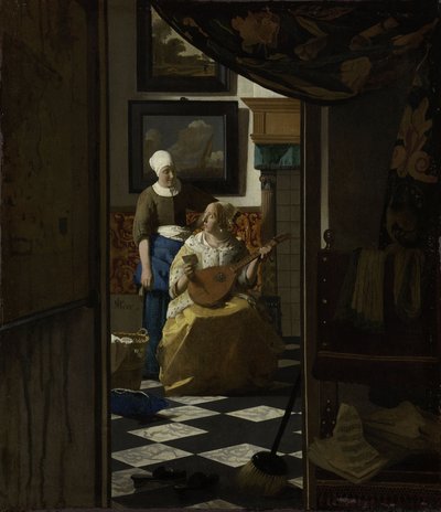 De liefdesbrief, c.1669-70 door Johannes Vermeer